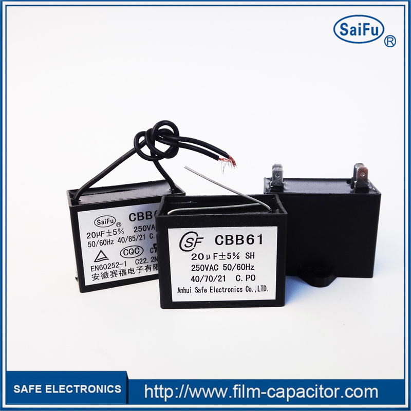 Fan start capacitor connection method