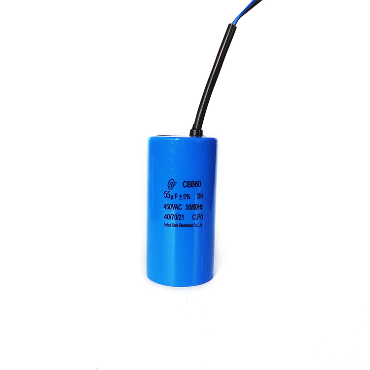 CBB60 capacitor 450VAC 55uf,ac motor capacitor safe